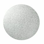 DORIC 11-Inch Round Silver Thick Cake Board Drums, Pack of 5