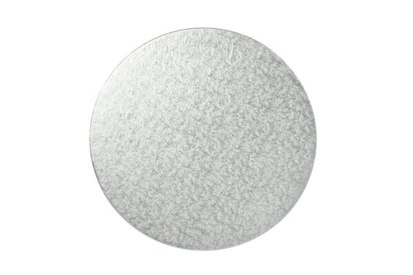 DORIC 14-Inch Round Silver Cake Boards, Pack of 10