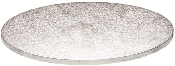 DORIC 6-Inch Round Silver Thick Cake Board Drums, Pack of 5