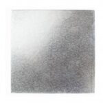 DORIC 6-Inch Square Silver Cake Boards Pack of 10