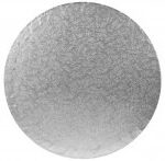 DORIC 7-Inch Round Silver Thick Cake Board Drums, Pack of 5