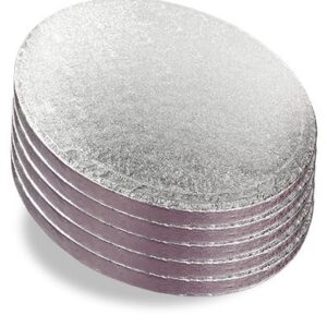 DORIC Silver 6-Inch Round Cake Boards, Pack of 10