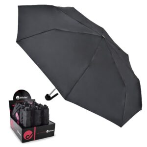 DRIZZLES BLACK LATEX FOLDING UMBRELLA