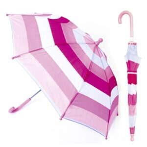 Drizzles Kids' Pink Striped Umbrella