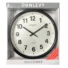 Dunlevy Black 10" Round Plastic Wall Clock