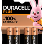Duracell Plus AA Alkaline Batteries 4-Pack with 100% Extra Life!