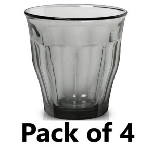 Duralex Picardie 310ml Grey Glass Tumblers, Pack of 4