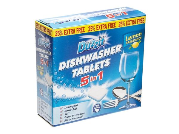 DUZZIT 4-in-1 Dishwasher Tablets, Pack of 12