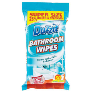 Duzzit Bathroom Wipes are pre-moistened cleaning wipes designed for use in bathroom areas. The pack typically contains 50 wipes. These wipes are formulated to tackle common...