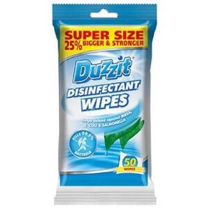 Duzzit Disinfectant Wipes are a convenient cleaning solution designed to kill bacteria and viruses on various surfaces. The pack typically contains 50 wipes, making it suitable...