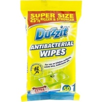 DUZZIT Jumbo Antibacterial Wipes, Pack of 50