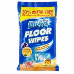 Duzzit Jumbo Floor Surface Wipes typically come in a pack of 24 and are designed for cleaning large floor surfaces. These wipes are pre-moistened and usually come with a...