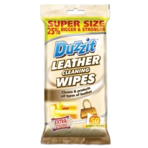 Duzzit Leather Cleaning Wipes are designed to clean and condition leather surfaces. The 50-pack contains pre-moistened wipes that are convenient for quick clean-ups and...