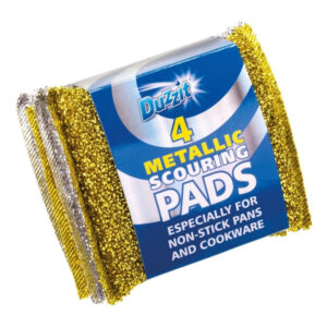 Duzzit Metallic Scouring Pads come in a pack of four and are typically used for cleaning tough or stubborn stains on various surfaces. These pads are made from metallic...