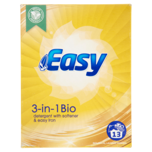 **Easy Laundry Powder:** This indicates the brand and form of the detergent, which is in powder form