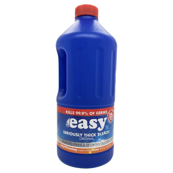 Easy Seriously Thick Bleach Original (Blue) 2L - Case of 6" typically refers to a bulk purchase of six 2-liter bottles of thick bleach. This product is designed for cleaning and...