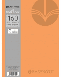 Easynote A5 Notebook with Icon Design, 160 Pages, Assorted Neon Colors