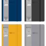 EASYNOTE A5 Notebook with Soft Touch Cover, Assorted Colors, 160 Pages