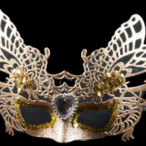 ELEGANT CHAMPAGNE MASQUERADE PARTY MASK FOR WOMEN