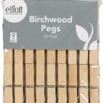 ELLIOTT 36-PACK HARDWOOD BIRCHWOOD CLOTHESPINS