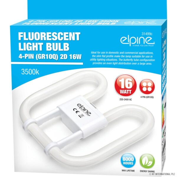 ELPINE 16W 2D 3500K 4-Pin Fluorescent Tube