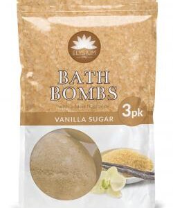 ELYSIUM SPA 3-PACK VANILLA SUGAR BATH BOMBS, 50G EACH