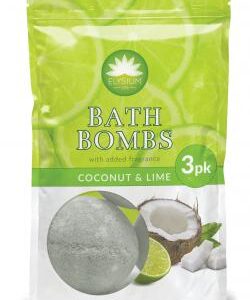 Elysium Spa Coconut & Lime Bath Bombs, 50g, Pack of 3