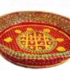 Embellished Bandhani Chhab Round Basket 29cm No. 1