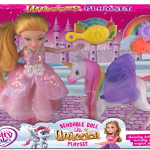 Enchanted Fairy Doll and Unicorn Toy Set