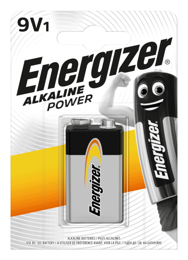 Energizer 9V Alkaline Battery Single Pack