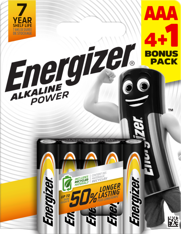 Energizer AAA Alkaline Batteries 5-Pack (Includes 1 Free)