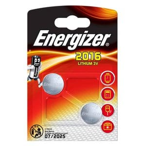 Energizer CR2016 Lithium Batteries, Pack of 2