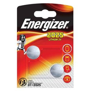 Energizer CR2025 Lithium Batteries, Pack of 2