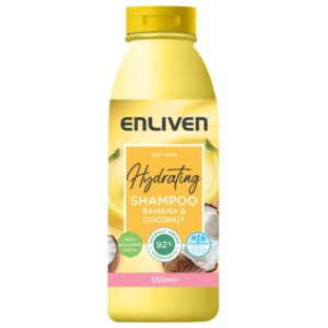 Enliven Fruits Banana & Coconut Shampoo is a hair care product that comes in a 350ml bottle. This shampoo is likely designed to nourish and cleanse the hair, with a formulation...