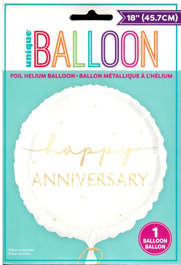 Exclusive 18" Round Foil Anniversary Balloon