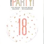 Exclusive 18th Birthday Rose Gold Glitter Number Round Foil Balloon, 18 Inches