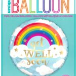 Exclusive Get Well Soon Rainbow Round Foil Balloon, 18 inches