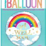 Exclusive Get Well Soon Rainbow Round Foil Balloon, 18 inches