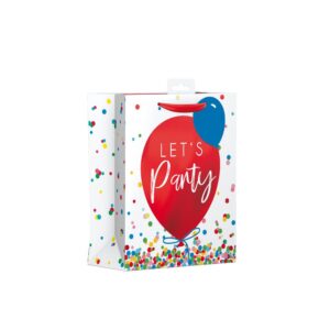 EXTRA LARGE GIFT BAG WITH LET'S PARTY BALLOON DESIGN