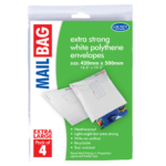 Extra Large Mail Bag Retail Packs - 420 x 500mm, Set of 4