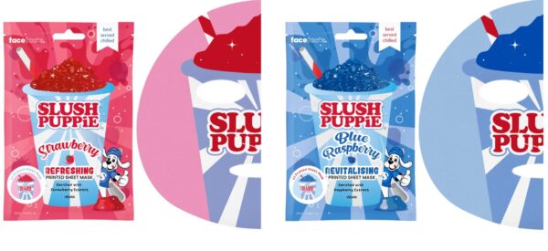 Face Facts Slush Puppie Strawberry & Blue Raspberry Printed Sheet Masks, 20ml