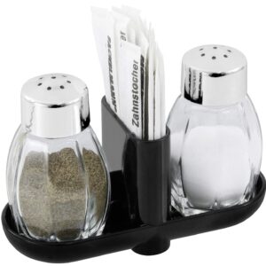 Fackelmann Salt and Pepper Shaker Set with Toothpick Dispenser