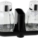Fackelmann Salt and Pepper Shaker Set with Toothpick Dispenser