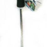 FACKELMANN Stainless Steel Skimmer with Medium Black Handle