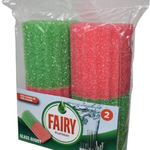 Fairy Non-Scratch Glass Cleaning Sponge, Pack of 2