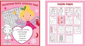 Fairy-Themed Christmas Coloring and Activity Book with Crayons for Girls