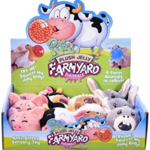 Farm Assorted Plush Jelly Squeezers CDU