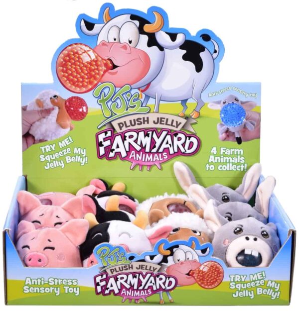 Farm Assorted Plush Jelly Squeezers CDU