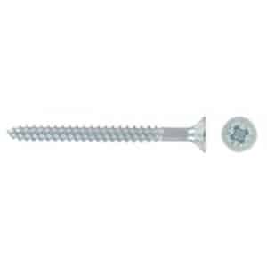 FAST PAK VALUE 0003 6 X 1/2'' POZI CSK HARDENED TWINTHREAD ZINC WOOD SCREWS - 80 PACK