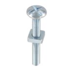 FAST PAK VALUE 0515 M6 x 40 Zinc Roofing Bolts & Nuts, Pack of 5